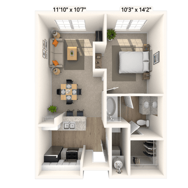 Floorplan image of unit 2733