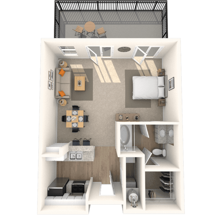 Floorplan image of unit 2306