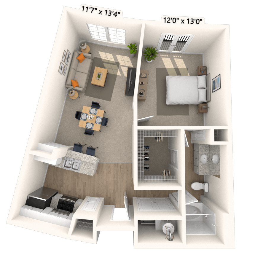 Floorplan image of unit 3504