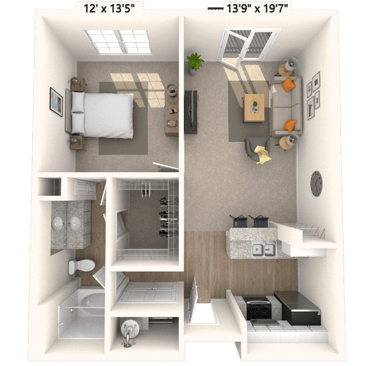 Floorplan image of unit 3611
