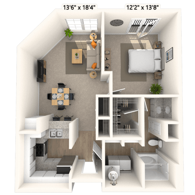 Floorplan image of unit 3318