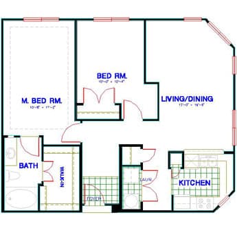 Floorplan image of unit 1236