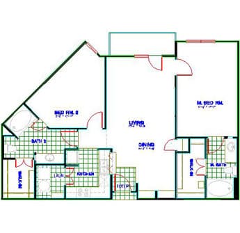 Floorplan image of unit 2317
