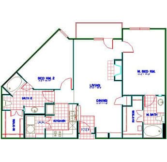 Floorplan image of unit 3329