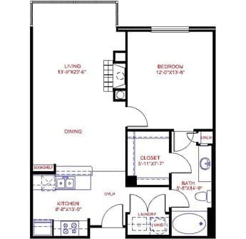 Floorplan image of unit 3422