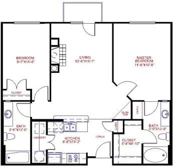Floorplan image of unit 3509