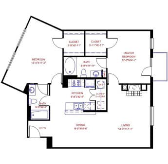 Floorplan image of unit 3600