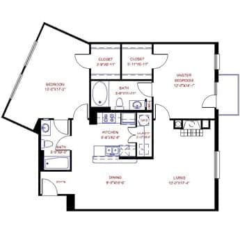 Floorplan image of unit 3600