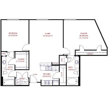 Floorplan image of unit 3609