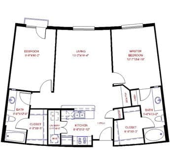 Floorplan image of unit 3634