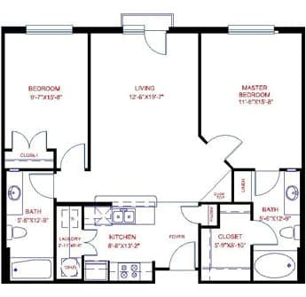 Floorplan image of unit 3658