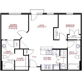 Floorplan image of unit 3723