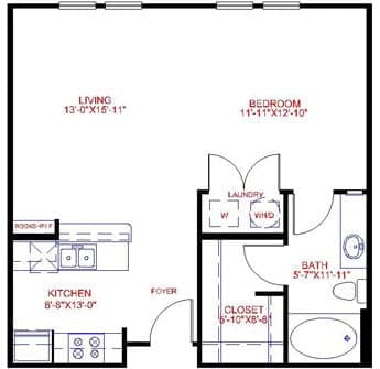 Floorplan image of unit 3812