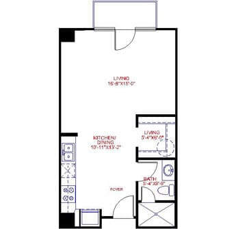 Floorplan image of unit 3831