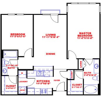 Floorplan image of unit 3922