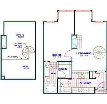 Floorplan image of unit 4306