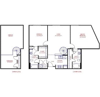 Floorplan image of unit 4609