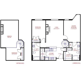 Floorplan image of unit 4610