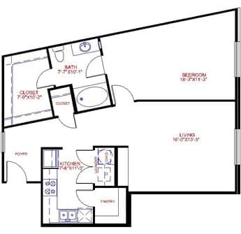 Floorplan image of unit 4745