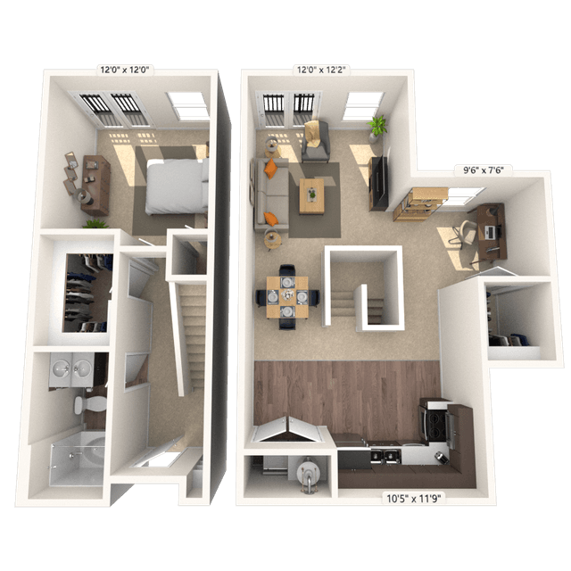 Floorplan image of unit 3502