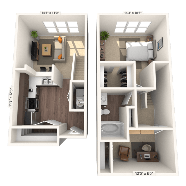 Floorplan image of unit 3507