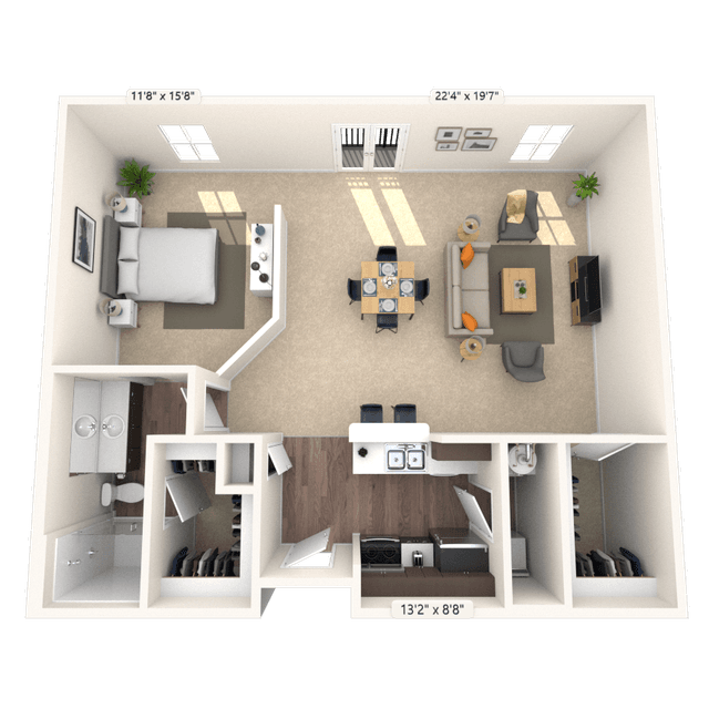 Floorplan image of unit 4201