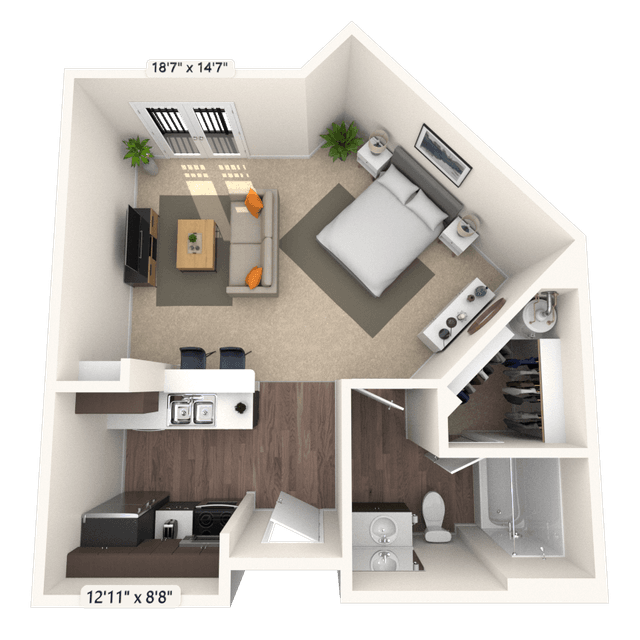 Floorplan image of unit 1154