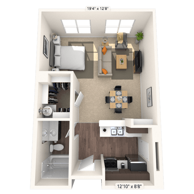 Floorplan image of unit 2327