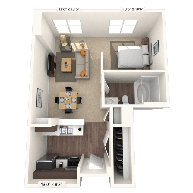 Floorplan image of unit 1313