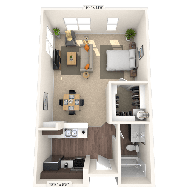 Floorplan image of unit 1335
