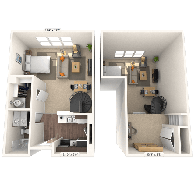 Floorplan image of unit 4105