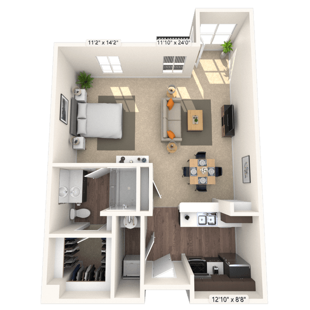 Floorplan image of unit 4207