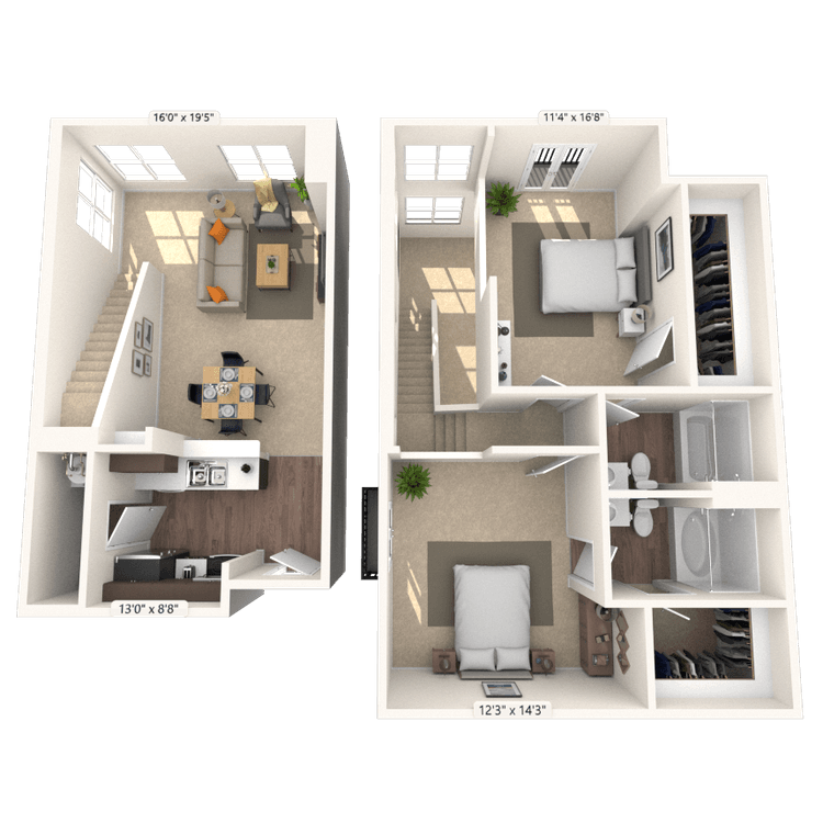 Floorplan image of unit 3251