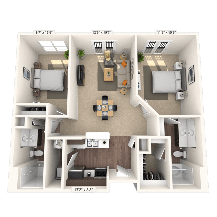 Floorplan image of unit 3345