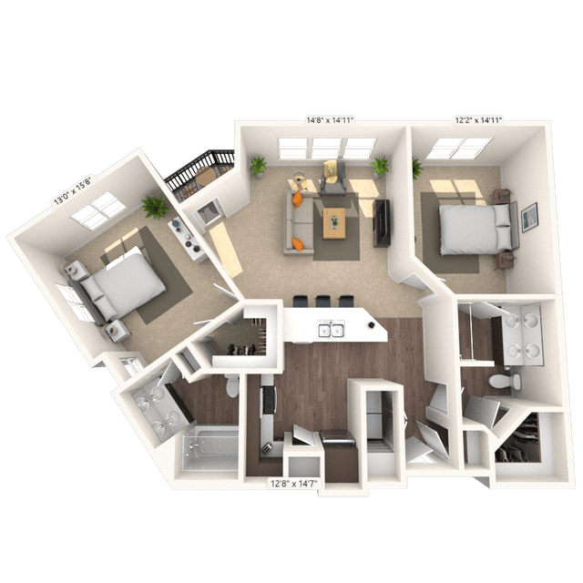Floorplan image of unit 419