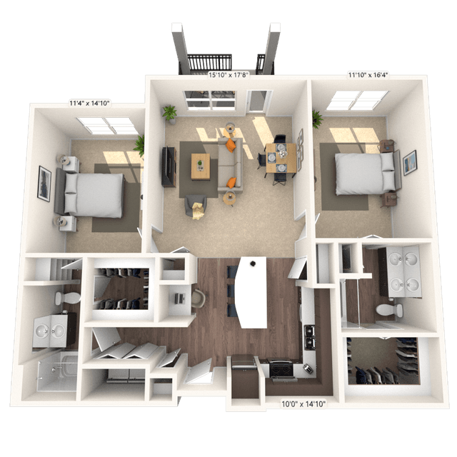 Floorplan image of unit 314