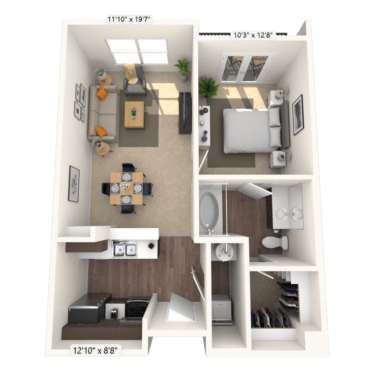 Floorplan image of unit 2325