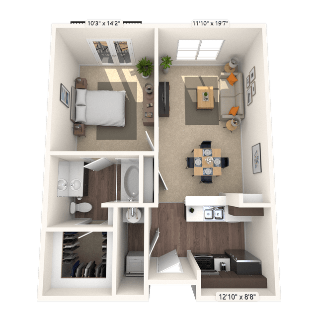 Floorplan image of unit 3321