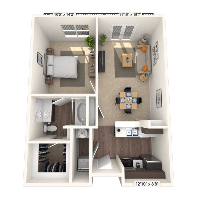 Floorplan image of unit 1342