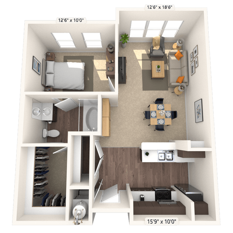Floorplan image of unit 2506