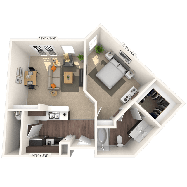 Floorplan image of unit 2334