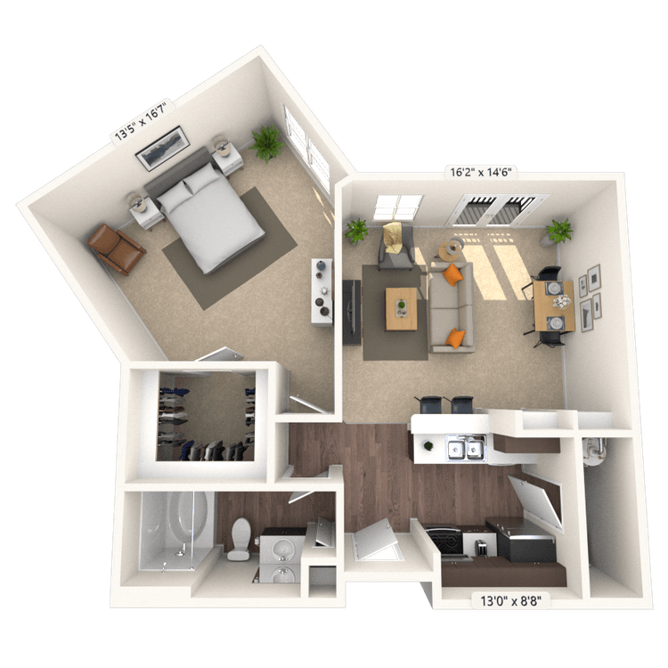 Floorplan image of unit 2136