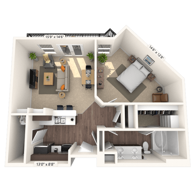 Floorplan image of unit 2122