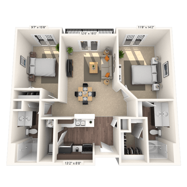 Floorplan image of unit 2211