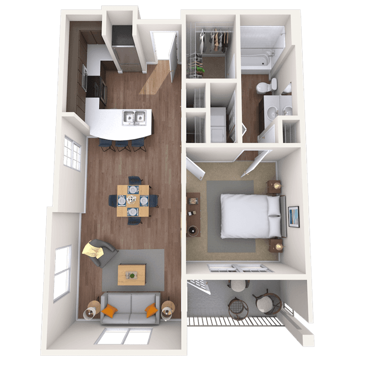 Floorplan image of unit 104