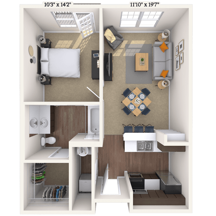 Floorplan image of unit 2160