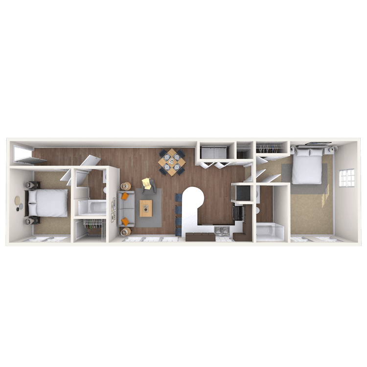 Floorplan image of unit 417
