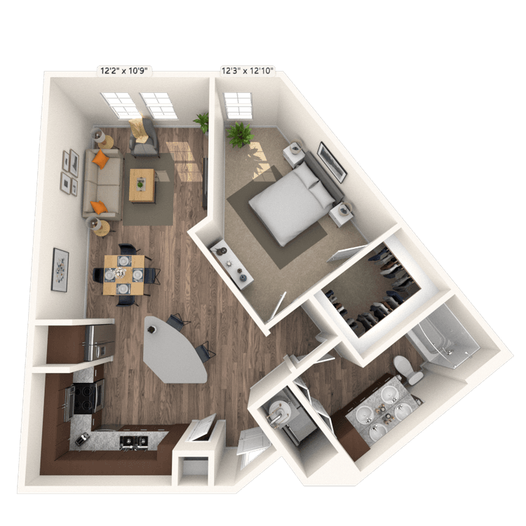 Floorplan image of unit 426
