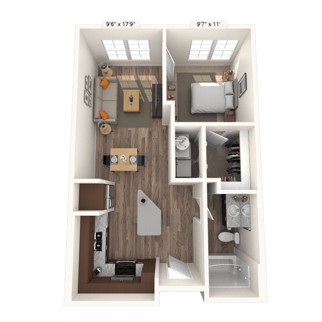 Floorplan image of unit 435