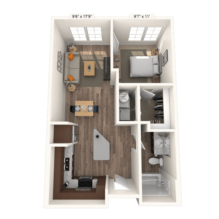 Floorplan image of unit 435